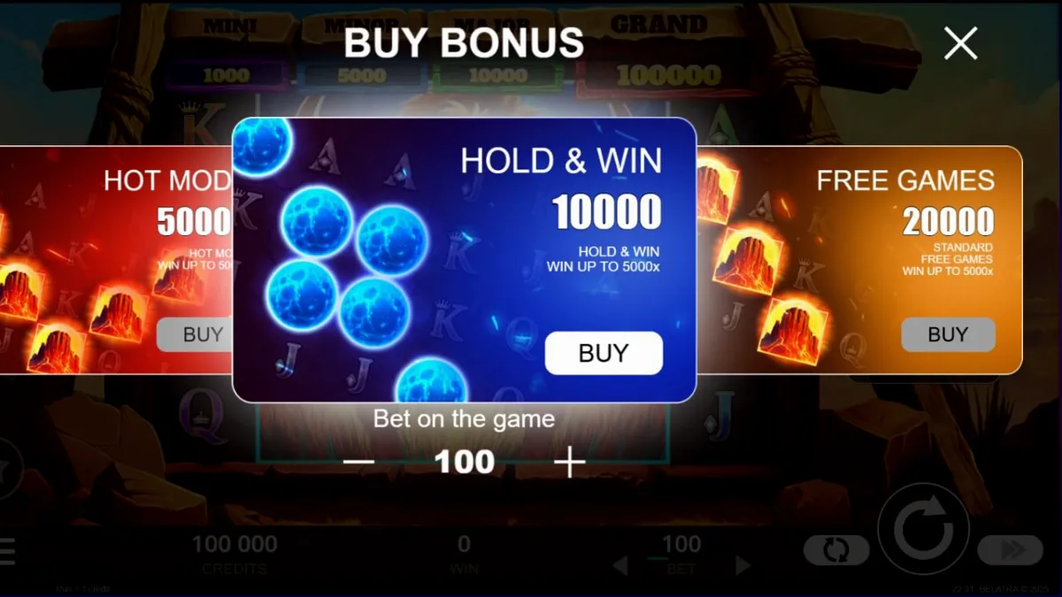 Big Wild Buffalo 2 slot machine interface na may temang wildlife