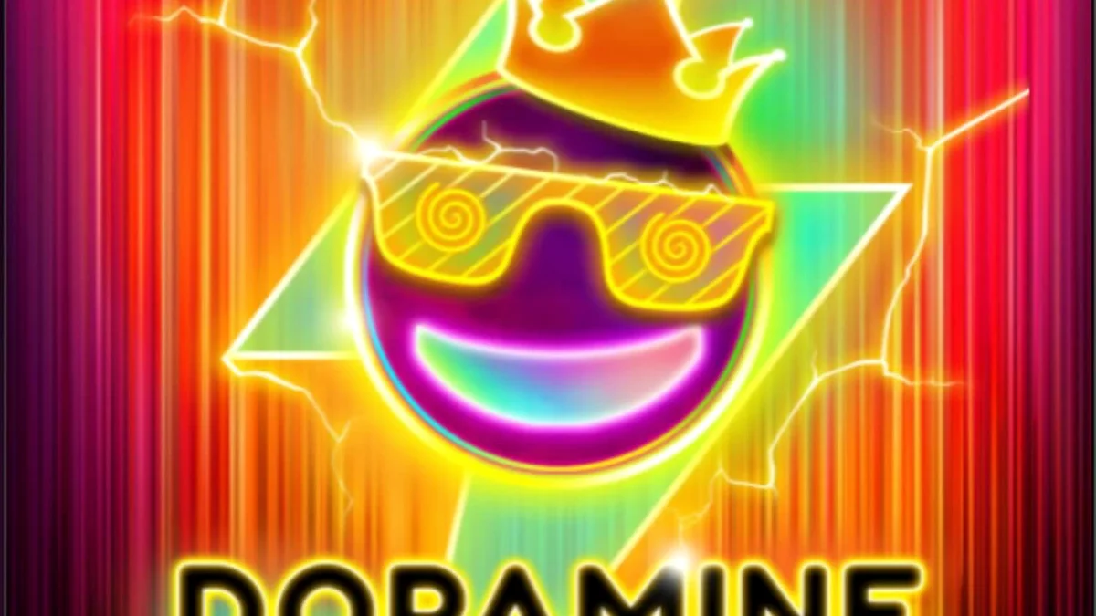 Makulay na neon arcade theme ng Dopamine Rush Dice slot