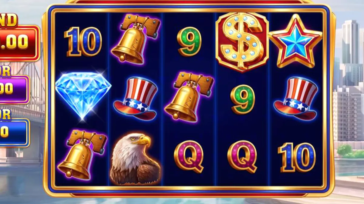 Makulay na interface ng Legacy of Liberty slot sa isang mobile device